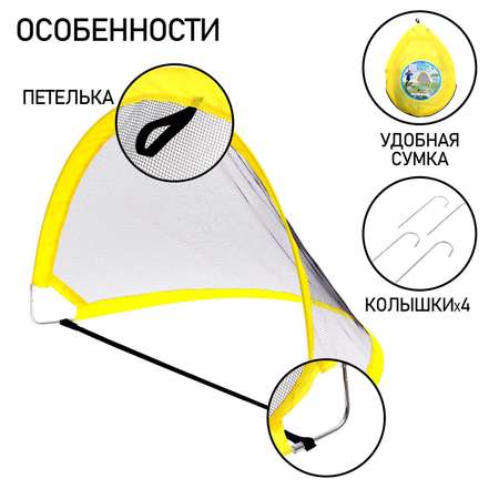 Набор Sima-Land для футбола «Профессионал» 120х86х86 см 2 ворот мяч насос