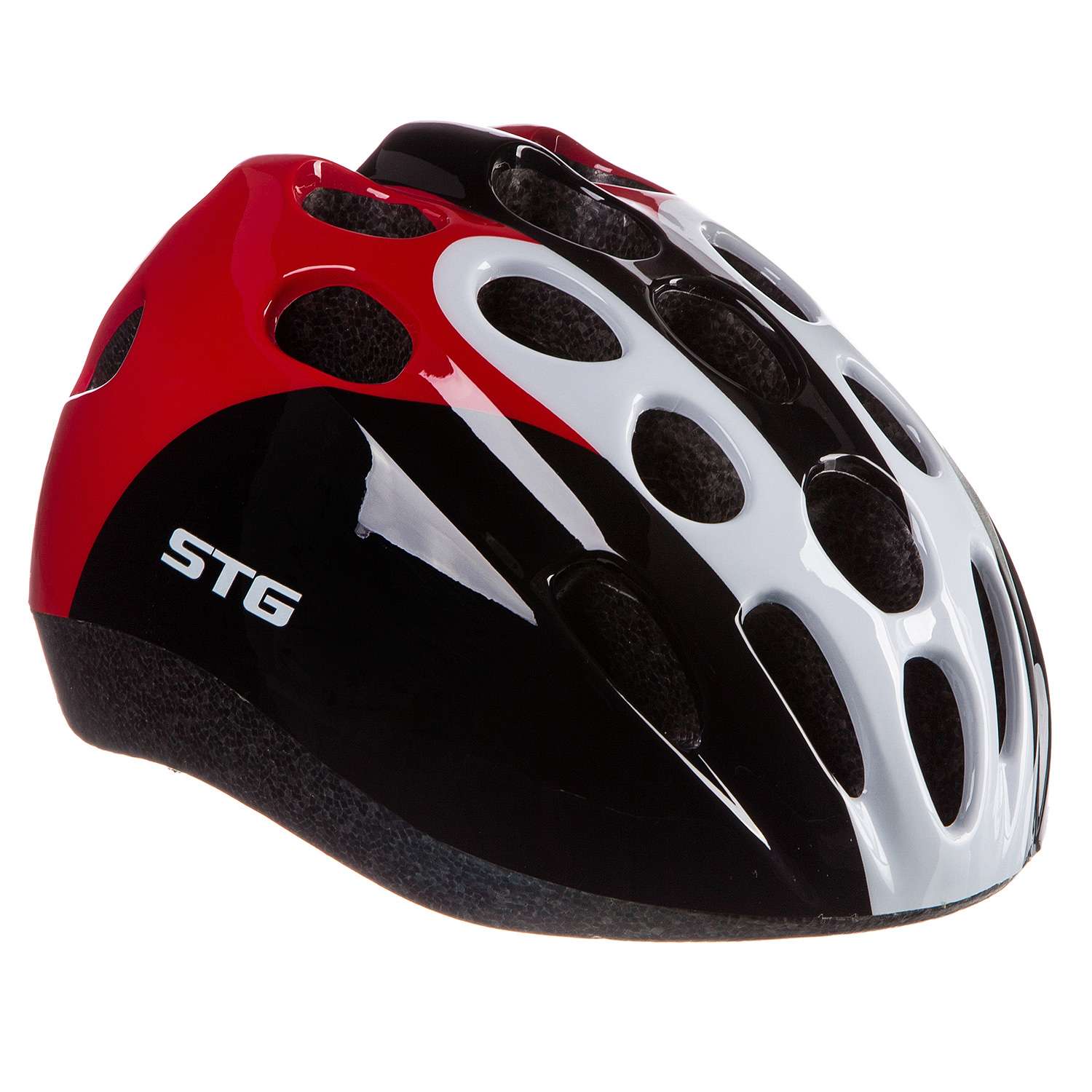 Шлем STG размер S 48-52 см STG HB5-3 черный красный - фото 1