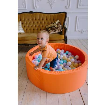 Сухой бассейн Boobo.kids 100х30 см 200 шаров оранжевый