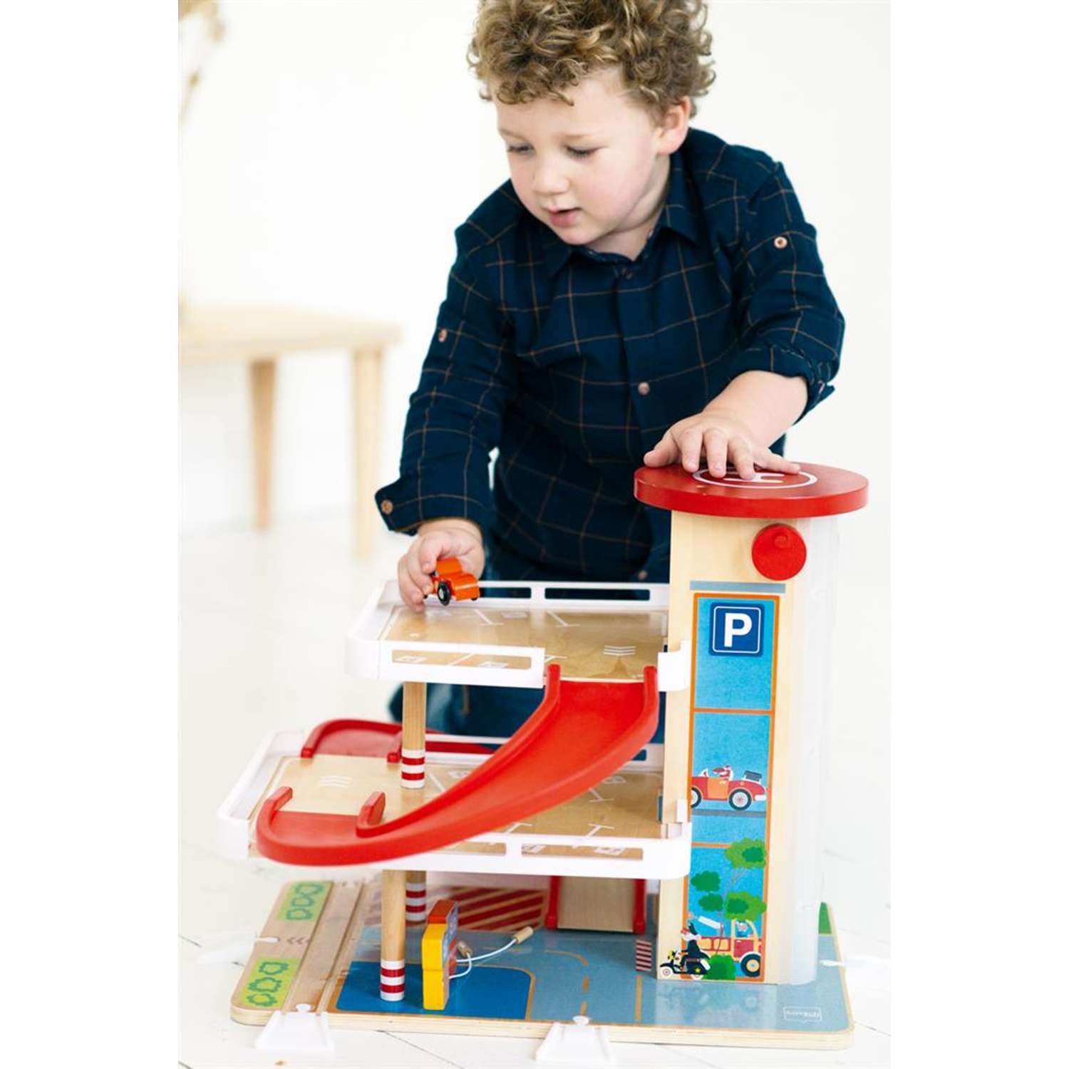 Детский игровой набор Scratch Гараж-заправка для машинок 3х этажная 6181085 - фото 14