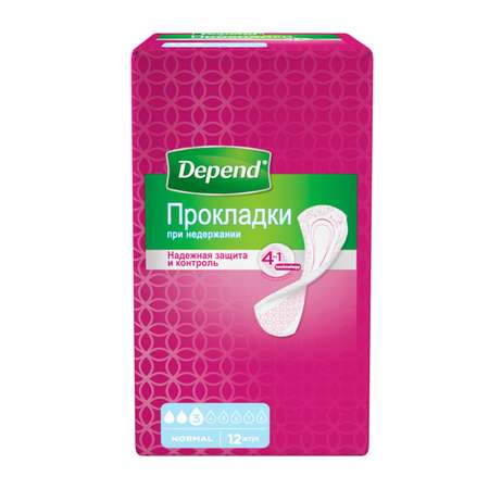 Прокладки урологические Depend normal 12шт