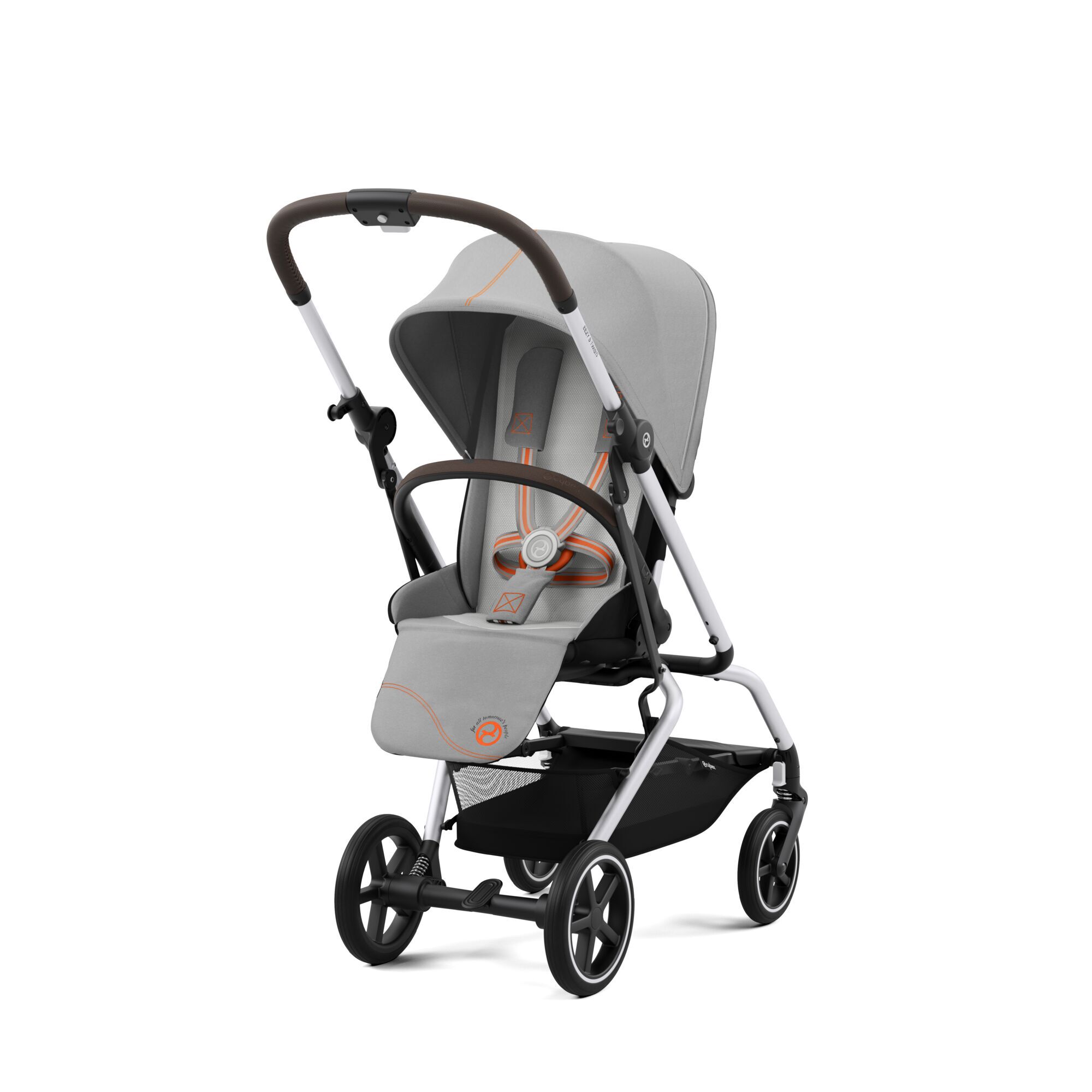 Коляская детская Cybex Eezy S Twist+ 2 BLK Lava Grey с бампером - фото 1