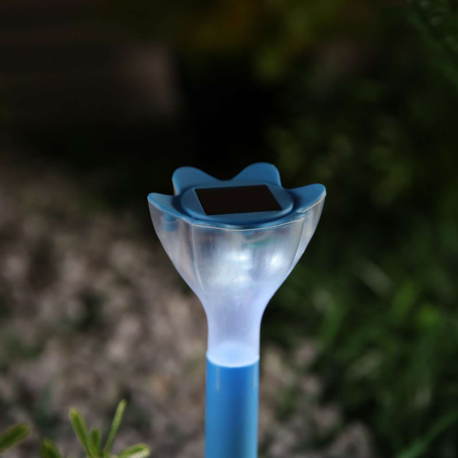 Садовый светильник Luazon на солнечной батарее «Цветок голубой» 6 × 29 × 6 см 1 LED свечение белое - фото 3