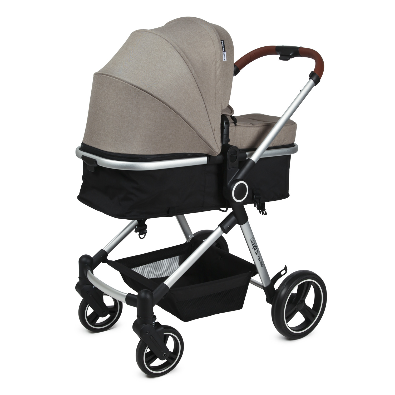 Коляска-трансформер Babyton FlexiRide Black beige - фото 12