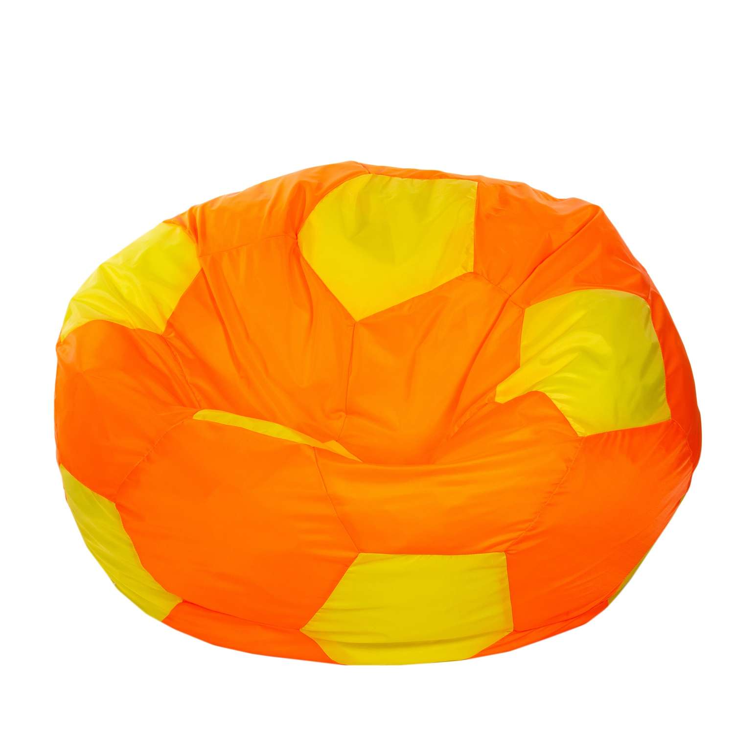 Кресло-мешок Пазитифчик Мяч 80х80см оранжево-желтый - фото 1
