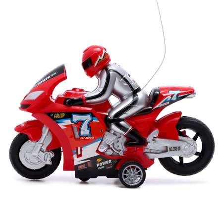 Мотоцикл Автоград радиоуправляемый «Спортбайк» работает от батареек цвет красный