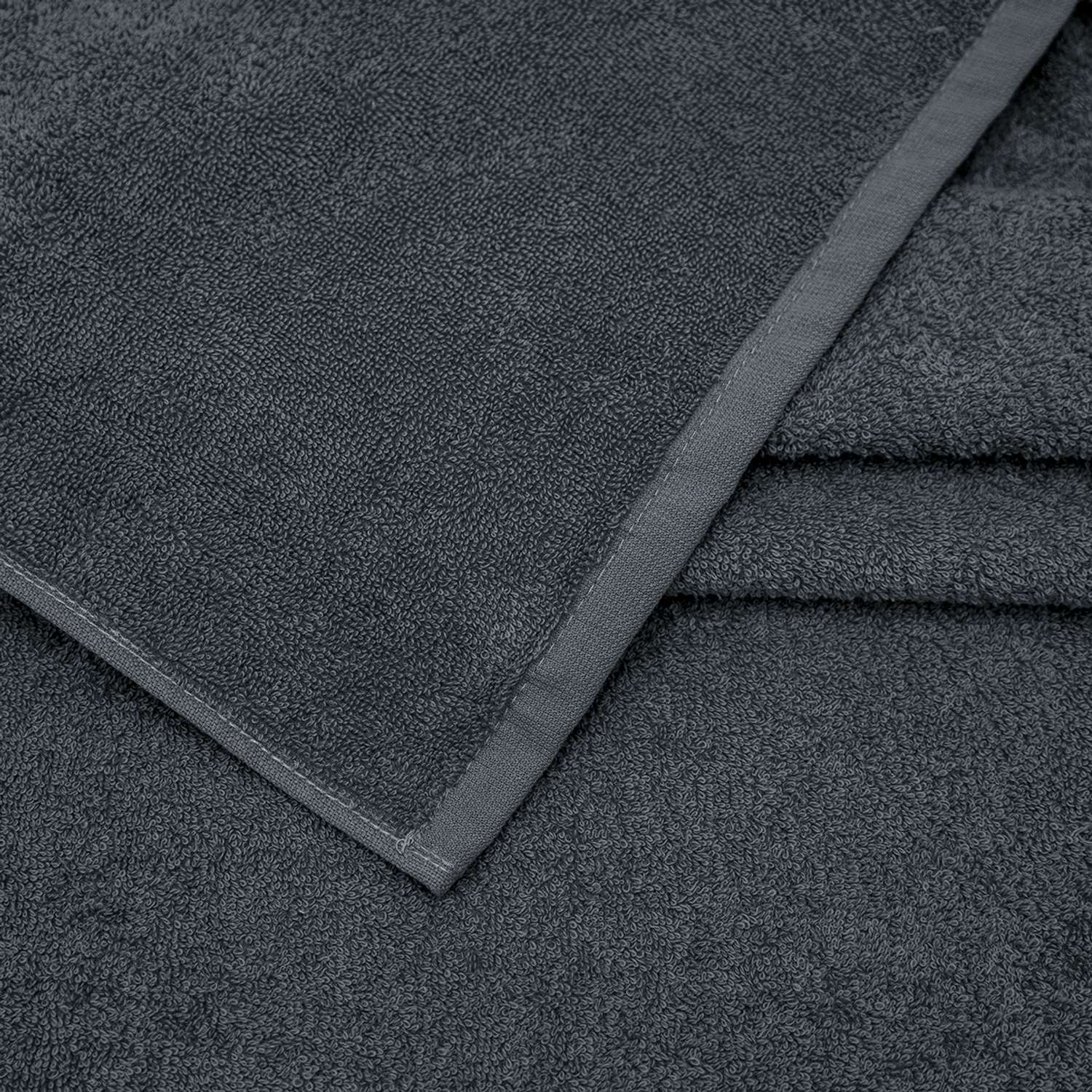 Махровое полотенце Bravo Моно XL 100х150 см серый - фото 3
