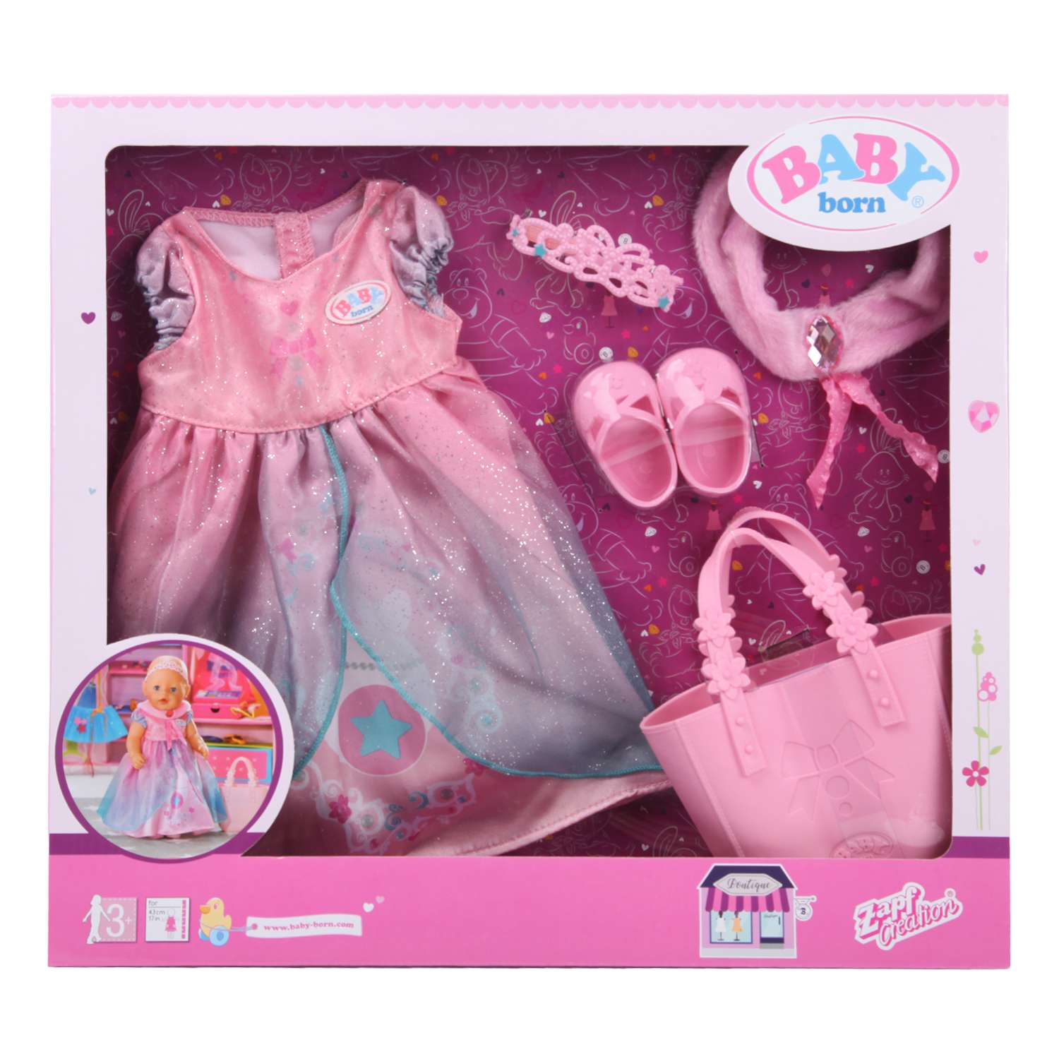 Платье для куклы Zapf Creation Baby Born для принцессы 824-807 824-801 - фото 2