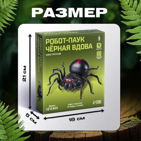 Конструктор Эврики Чёрная вдова 43 детали работает на воде с солью