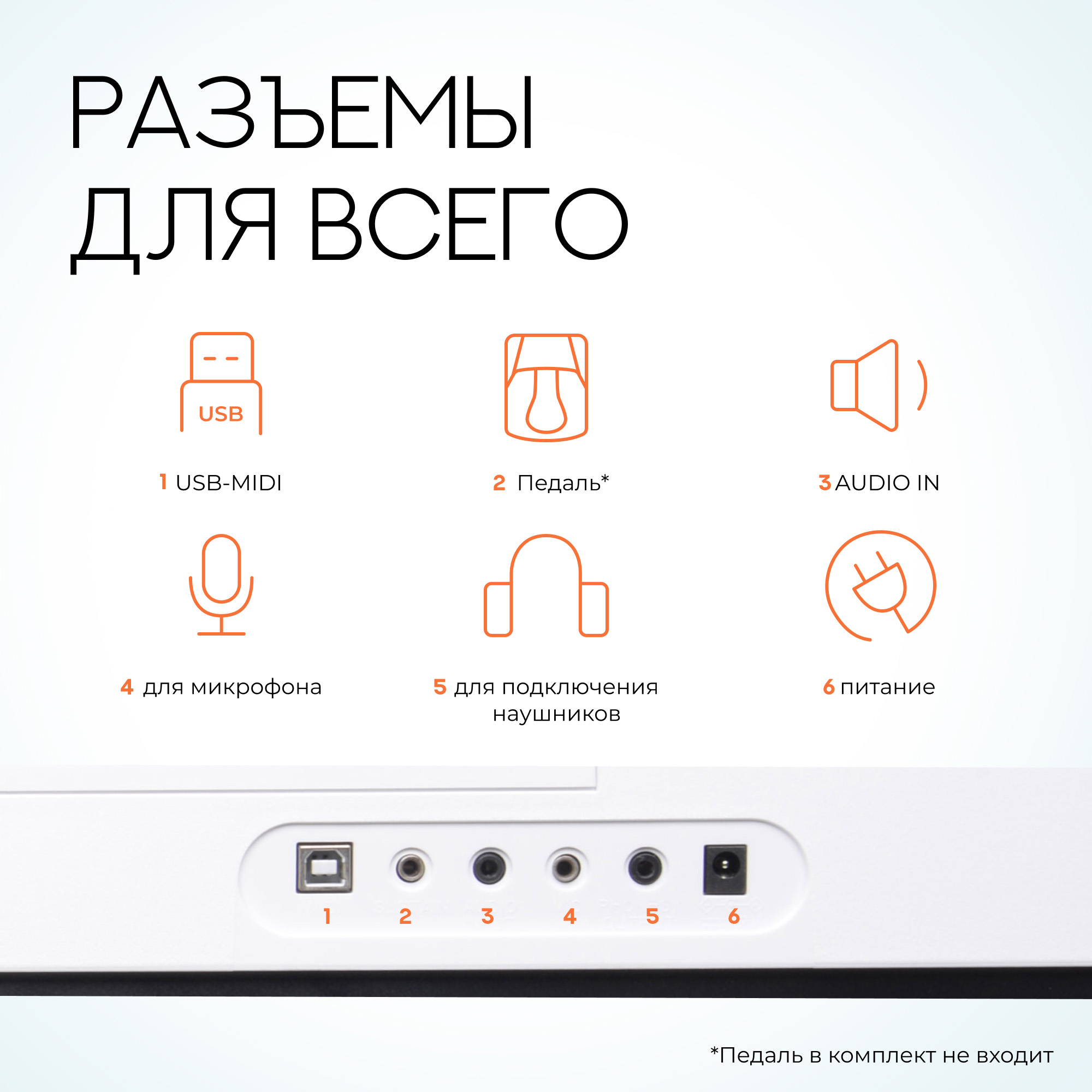 Синтезатор Tesler KB-6160 WHITE - фото 6