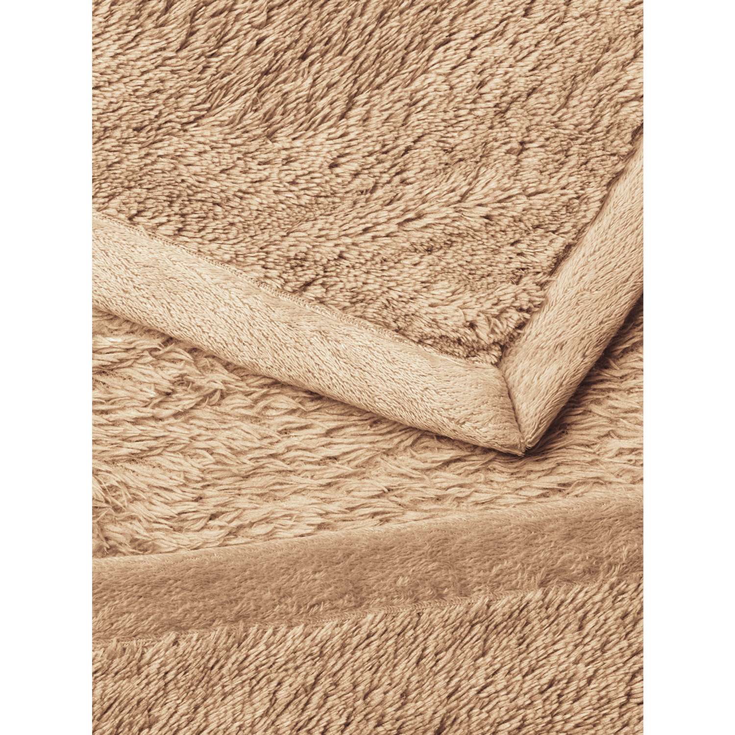 Плед DeNASTIA Тедди 150x200 коричневый T040051 - фото 2