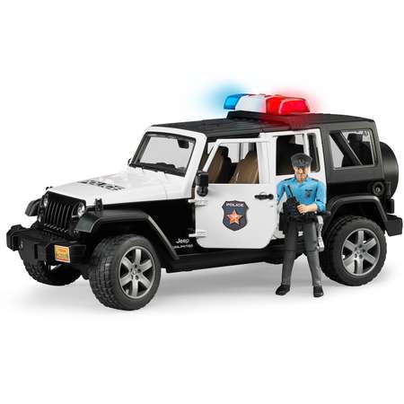 Автомобиль BRUDER 02526 Bruder 02526 Внедорожник Jeep Wrangler Unlimited Rubicon Полиция с фигуркой