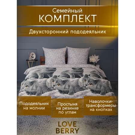 Постельное белье LOVEBERRY Семейный британцы