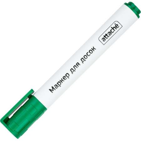Маркер для досок Attache зеленый со скошенным наконечником 1-5мм 15 шт