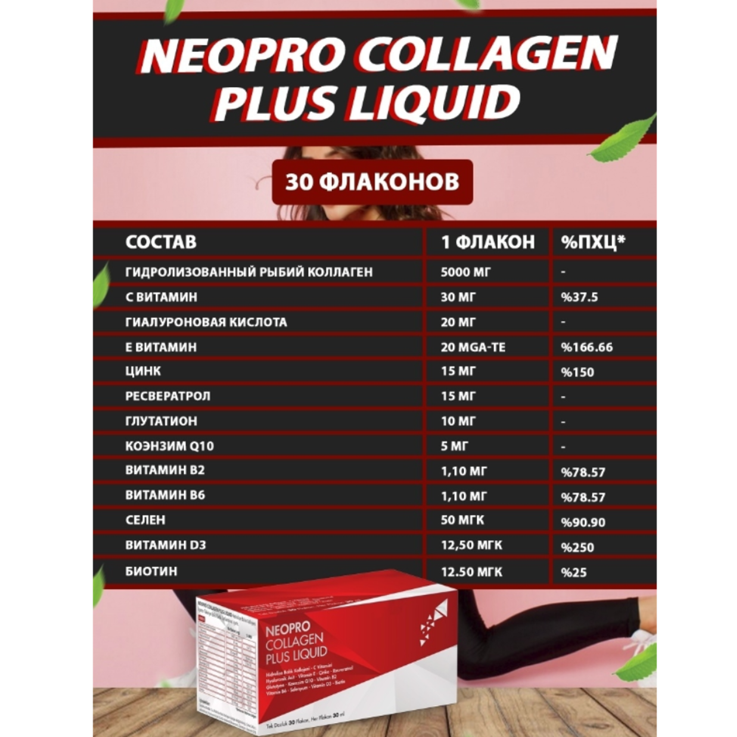 Биоактивная добавка NEOPRO COLLAGEN с витаминным комплексом гидролизованный рыбий коллаген 30 пакетиков - фото 4