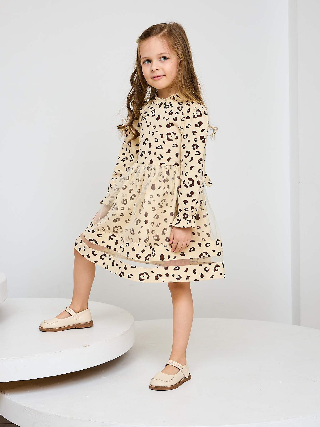 Платье Mil Art kids 1902201535DRESS-SETKA-LEOPARD - фото 1