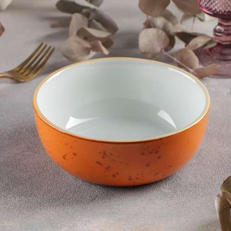 Салатник Sima-Land керамический «Созвездие» 550 мл d=14.8 см цвет оранжевый