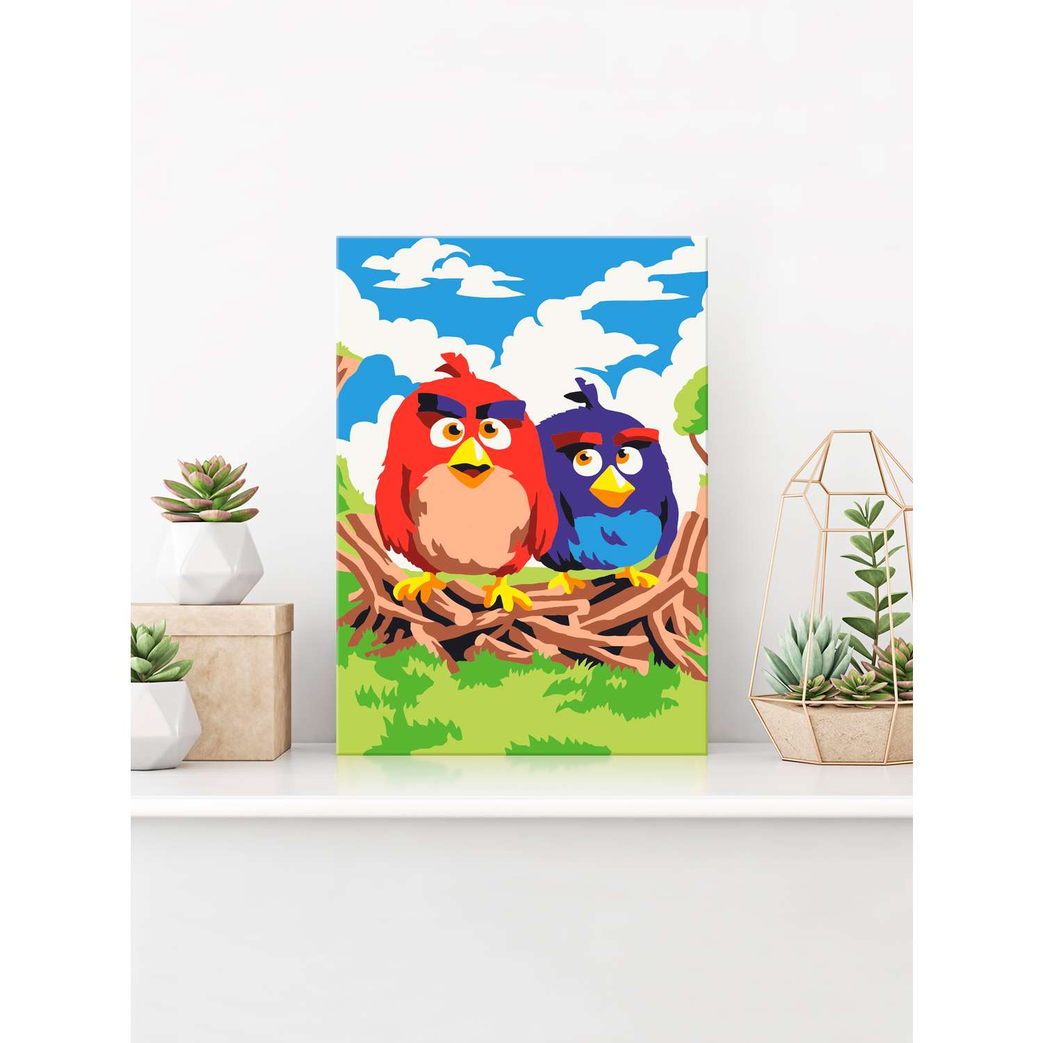 Картина по номерам Hobby Paint на картоне 15х21 см Злые птички - фото 3