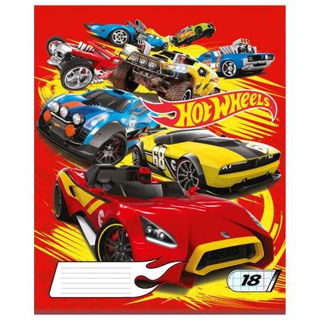 Тетрадь Полиграф Принт Hot Wheels Клетка 18л HW95/5