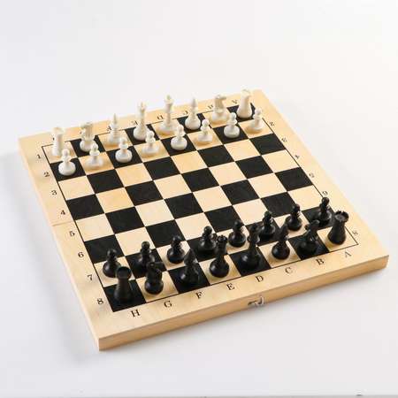 Настольная игра Sima-Land 3 в 1 шахматы шашки нарды деревянная доска 40 х 40 см