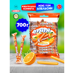 Жевательные палочки TAYAS конфетки mini yum с апельсиновым вкусом 700 г