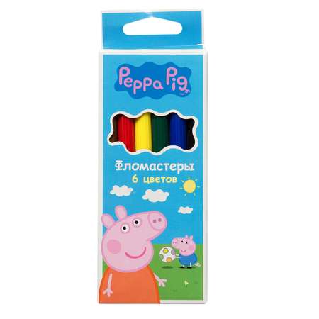 Фломастеры Росмэн Peppa Pig 6цветов 34027