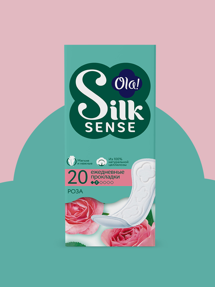 Прокладки женские ежедневные Ola! Silk Sense DAILY DEO Бархатная роза 20 шт - фото 1