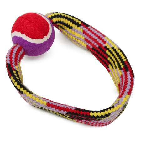 Игрушка для собак Barbaks Канат-мячик теннисный средний 23*9.7*7.5см Разноцветный