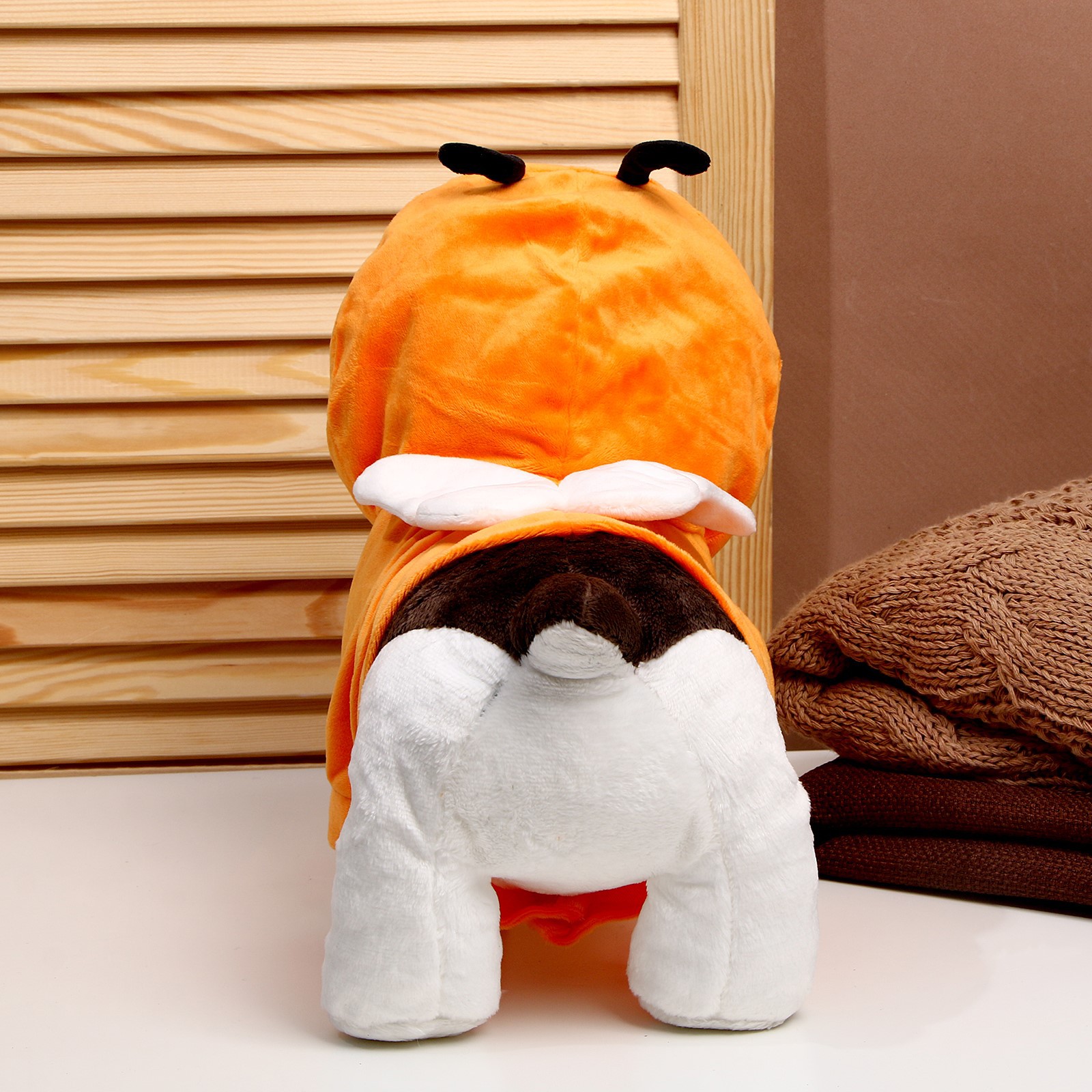 Мягкая игрушка Sima-Land «Собака» в кофте 30 см цвет оранжевый - фото 4