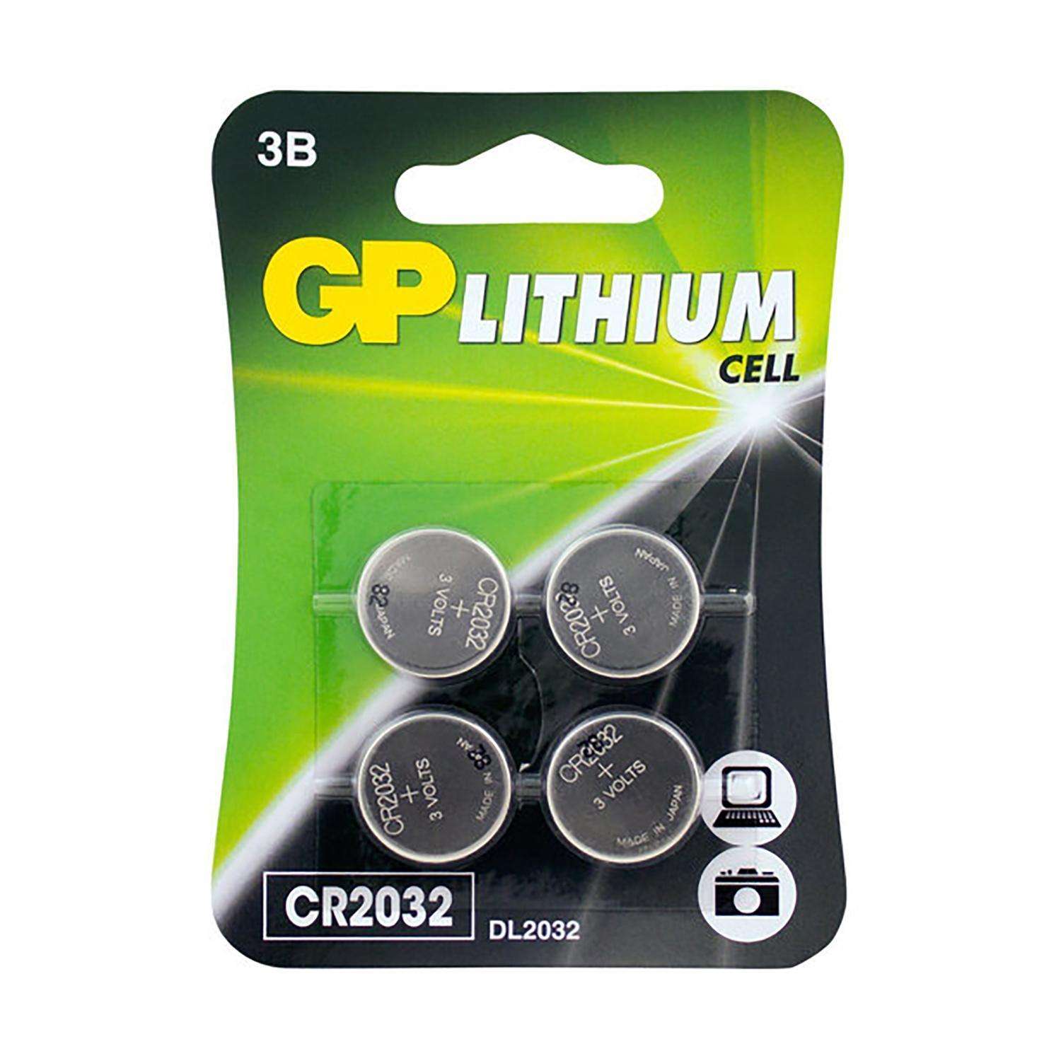 Батарейки GP Lithium CR2032 4шт CR2032-7CRU4 - фото 3