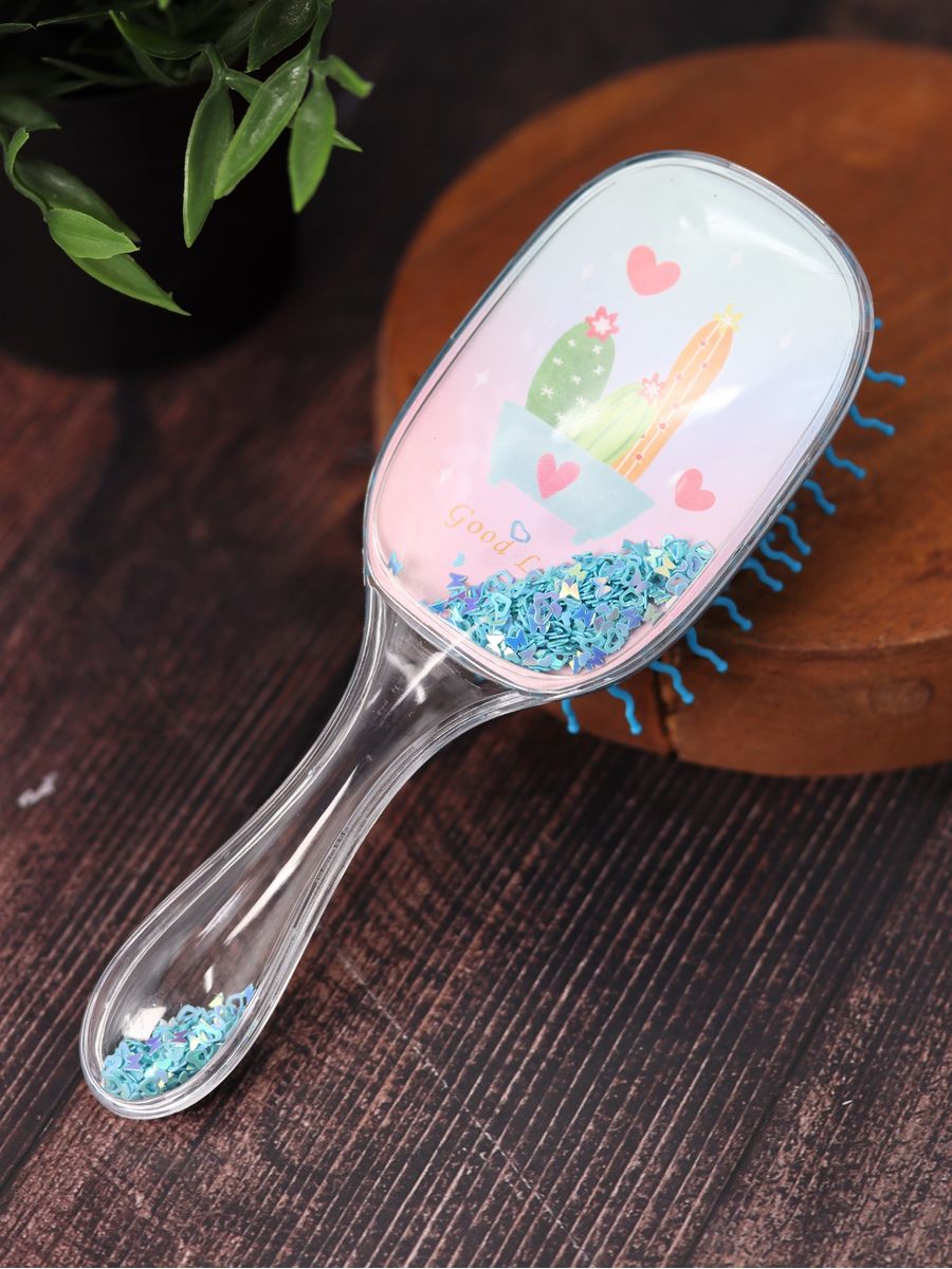 Расческа iLikeGift Sequins cactus pink-blue - фото 1