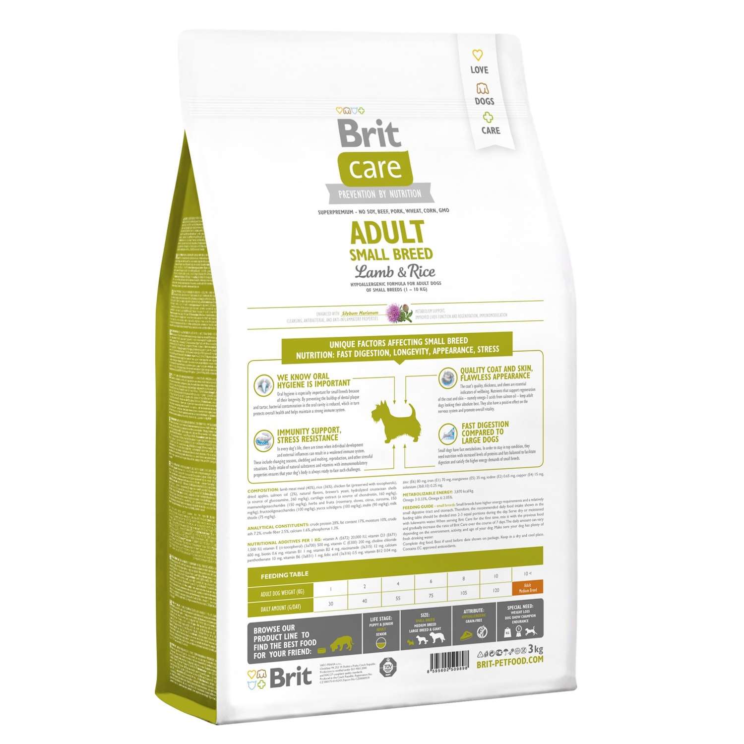 Корм для собак Brit 3кг Care для мелких пород с ягненком и рисом - фото 2
