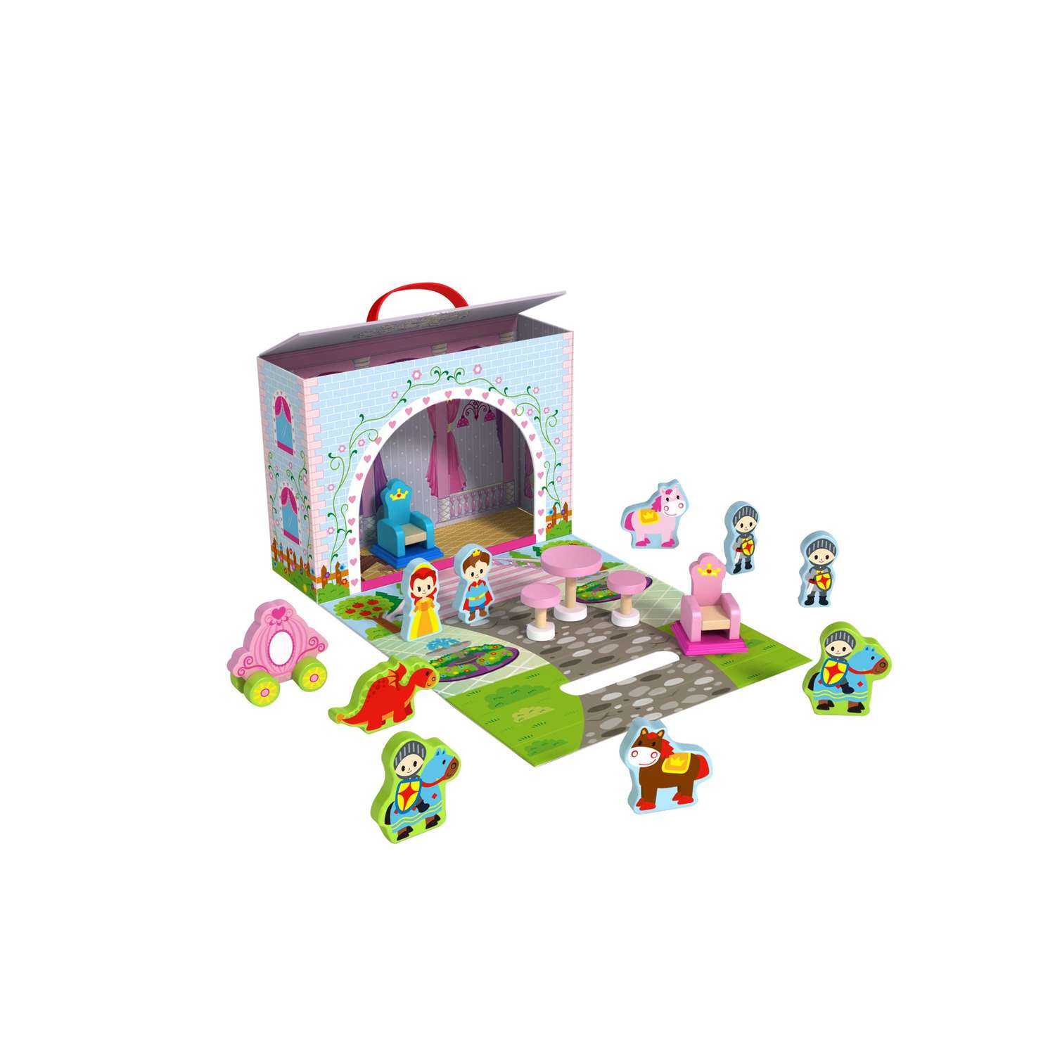 Игровой набор Tooky Toy TY202 Чемоданчик Замок принцессы - фото 1