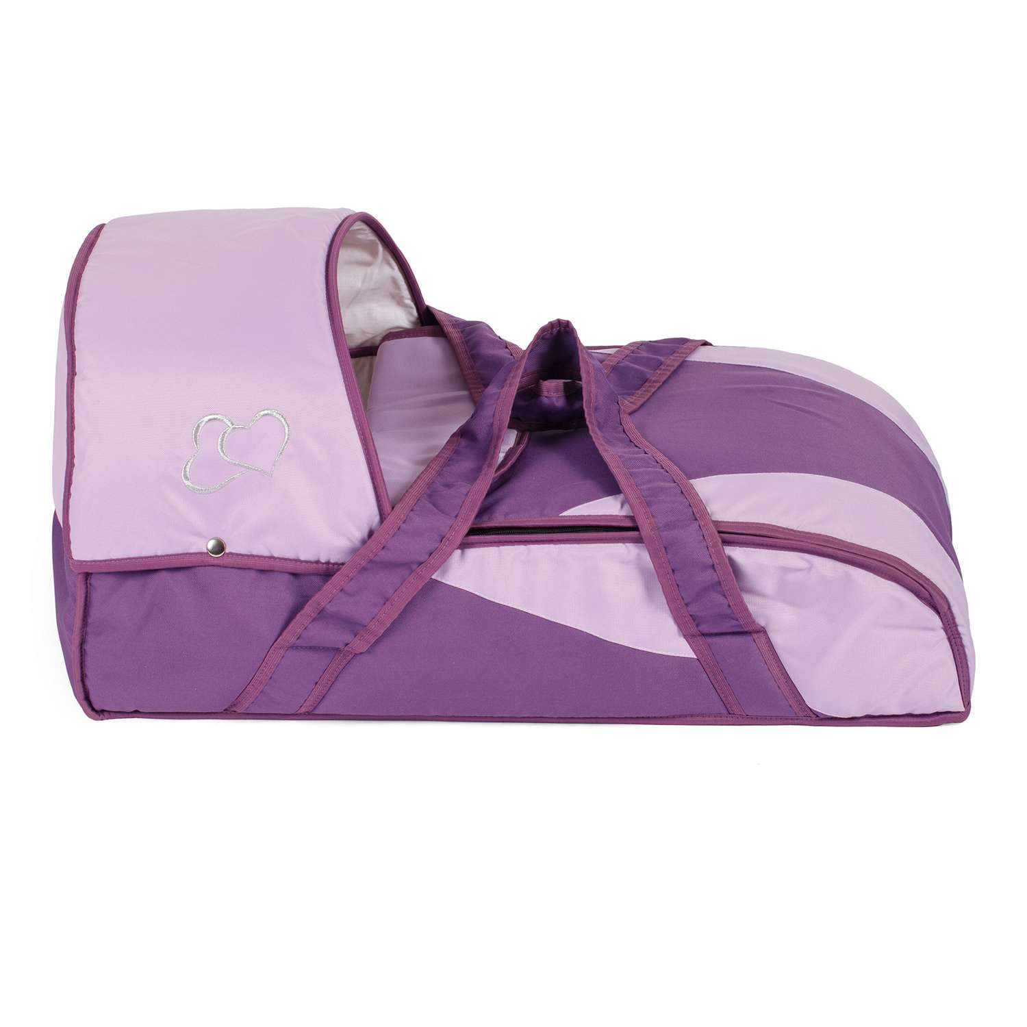 Переноска-люлька BABY STYLE New фиолетовый светло-сиреневый вышивка 16559 - фото 2