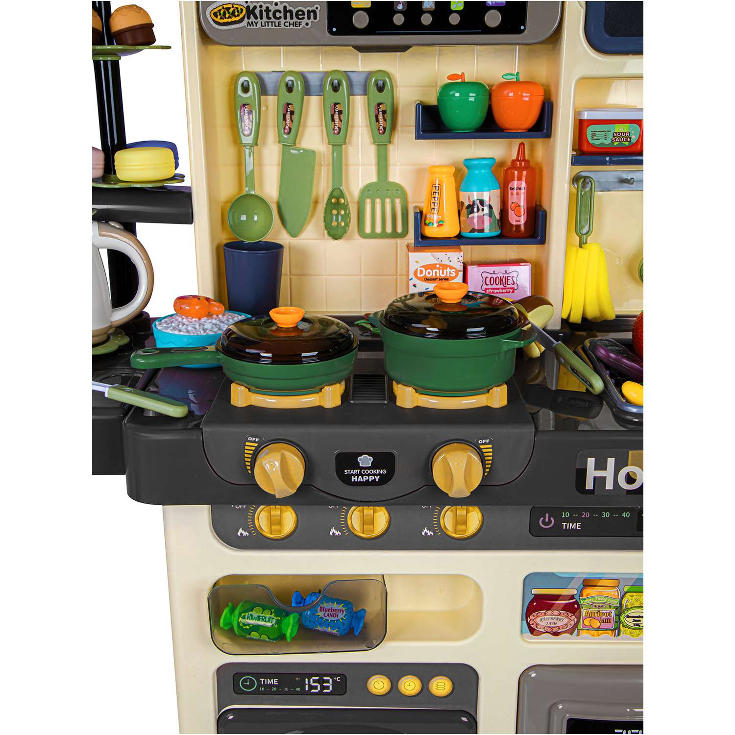 Игровой набор детский AMORE BELLO Кухня со световыми и звуковыми эффектами паром кран-помпа - фото 13