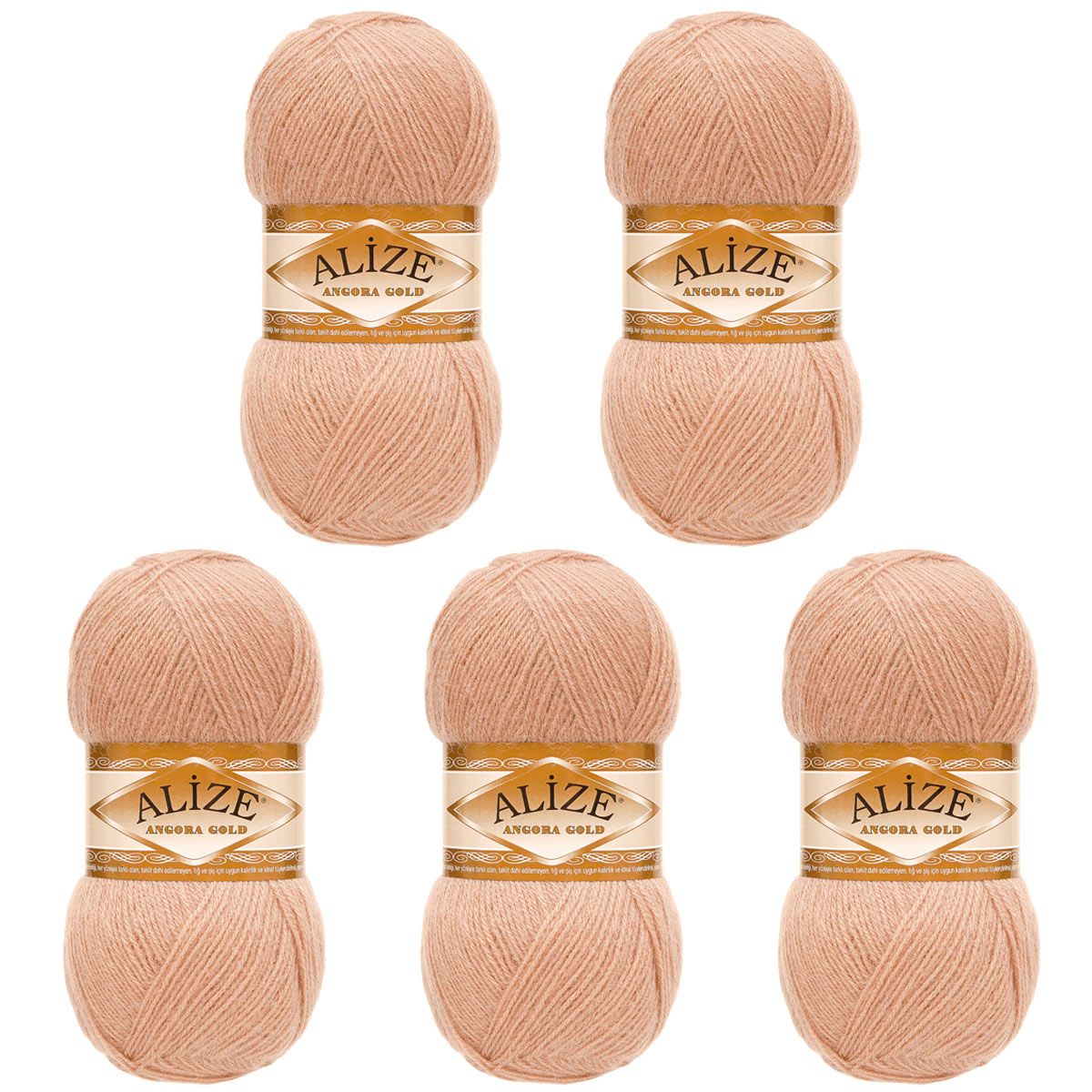 Пряжа Alize для шарфов кардиганов Angora Gold 100 гр 550 м 5 мотков 542 кора - фото 5