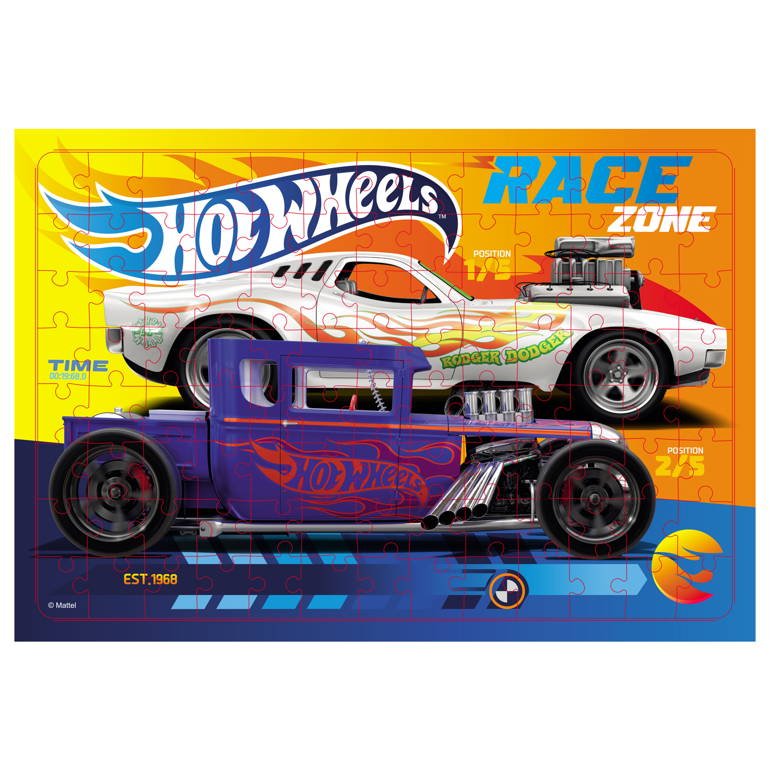 Пазл ORIGAMI Hot Wheels 104элемента в ассортименте05862 - фото 7