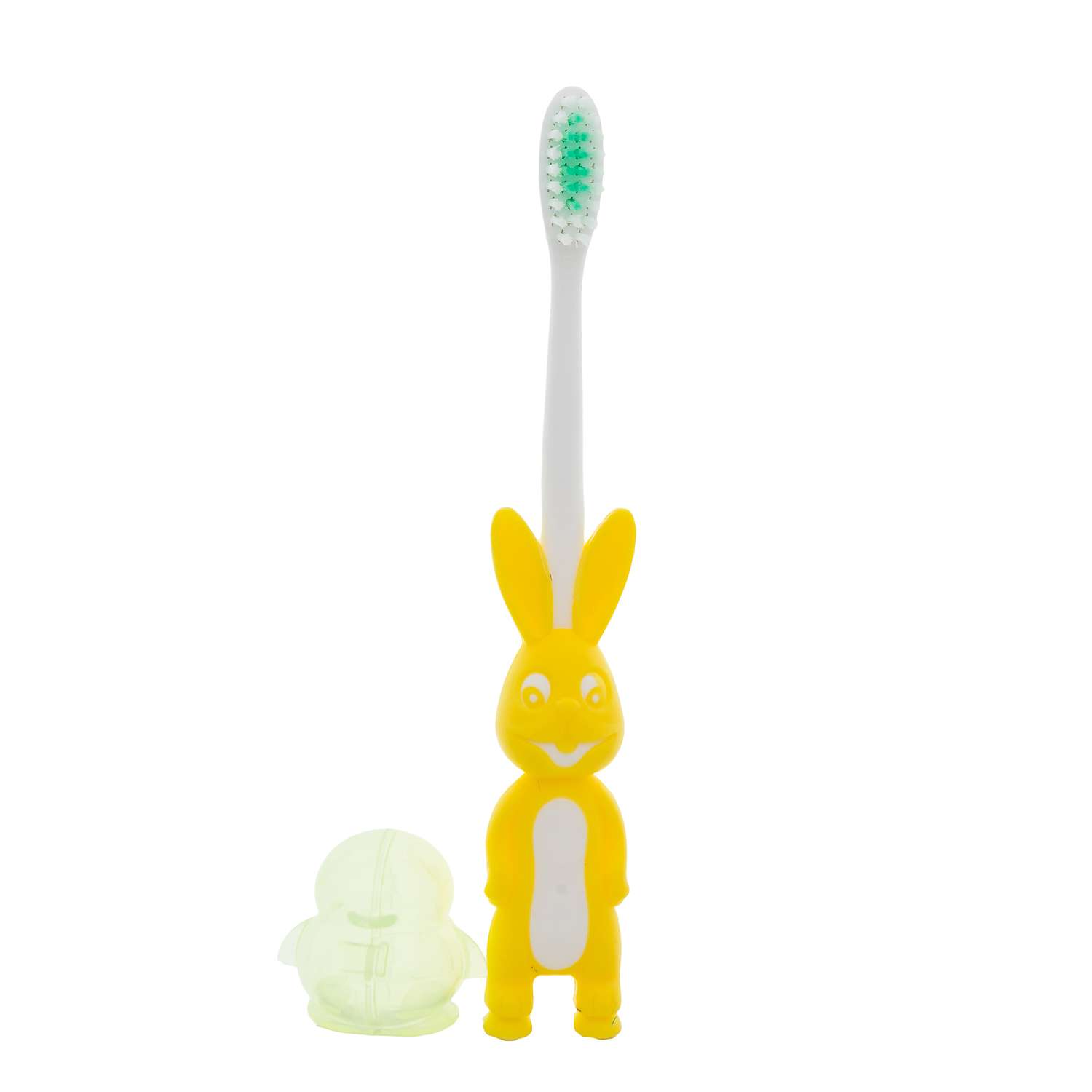 Зубные щетки детские Hi Dent Bunny мягкая с колпачком 7-10лет желтая 2шт - фото 8