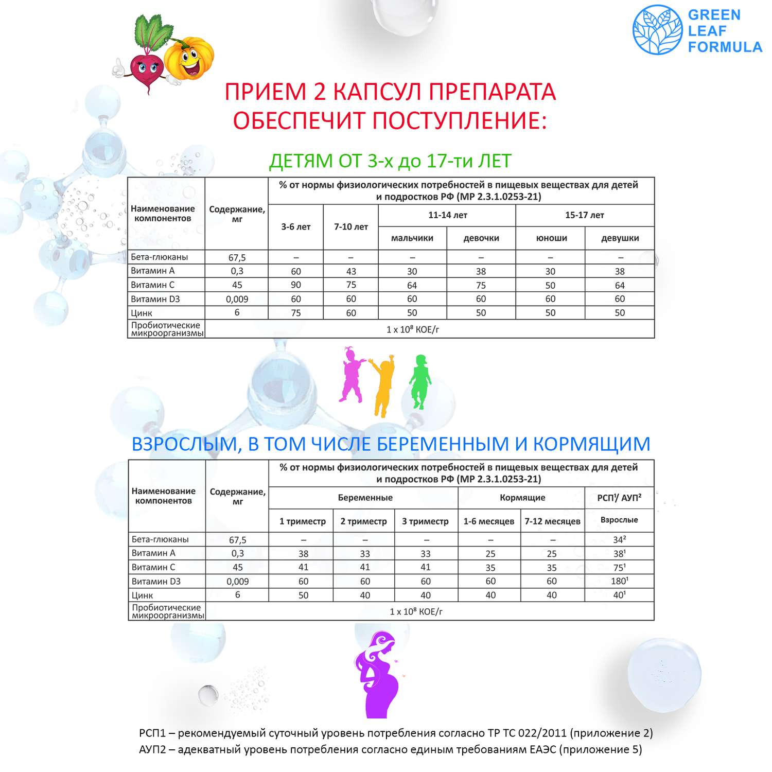 Детский пробиотик Green Leaf Formula витаминный комплекс для детей от 3 лет 3 банки по 60 капсул - фото 9