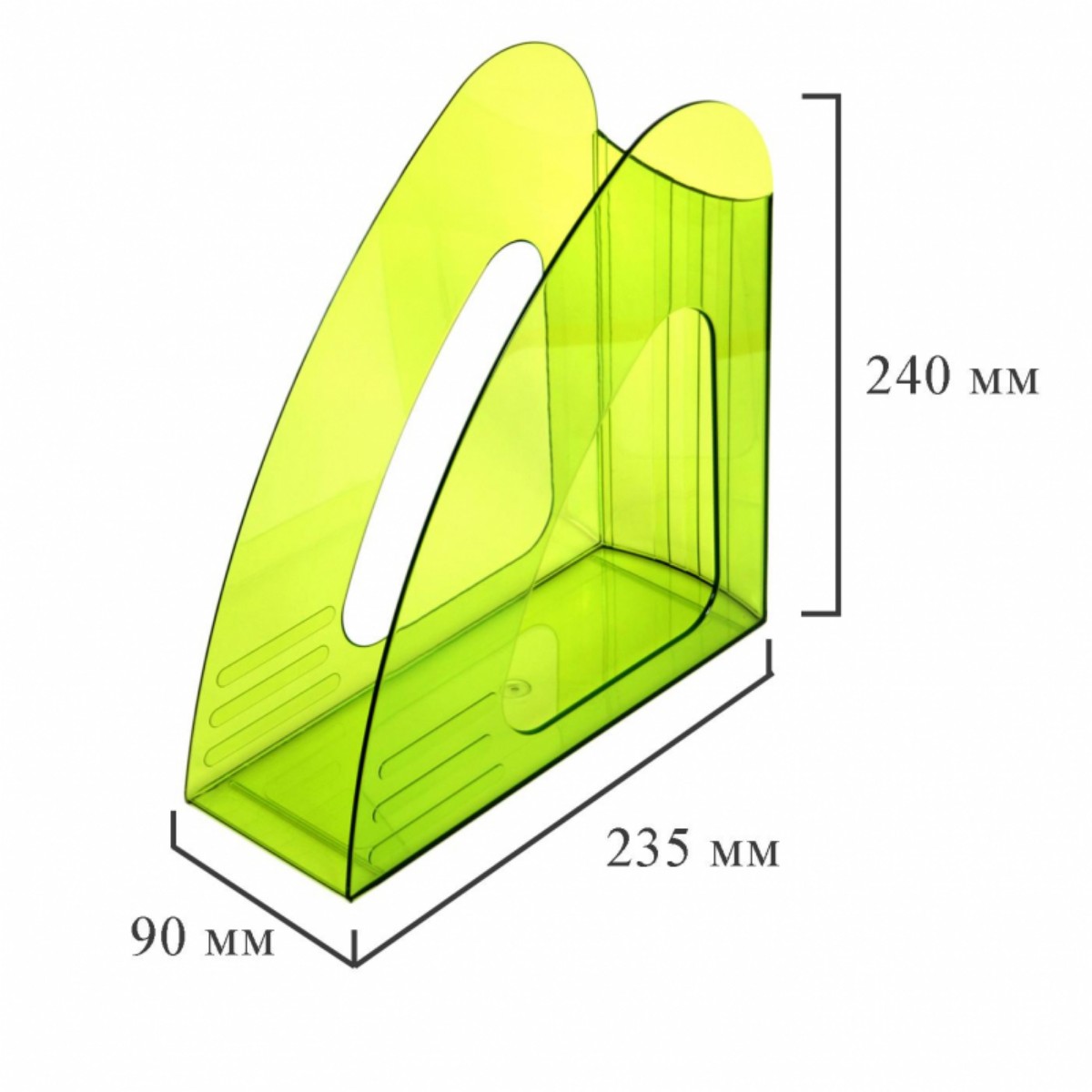 Вертикальный накопитель Attache 90мм Bright Colours прозрачный зеленый 2 штуки - фото 8