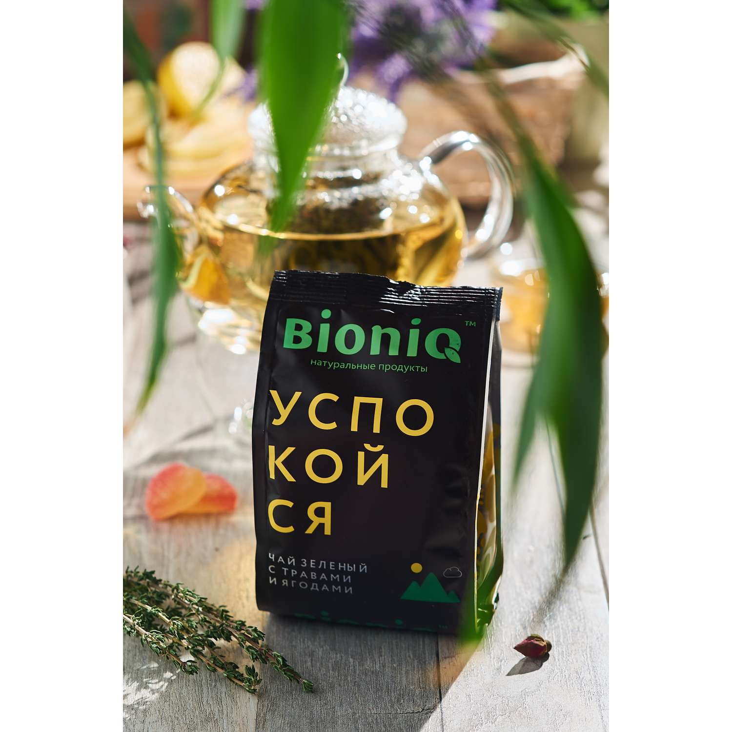 Чай зеленый Bioniq Успокойся с ягодами и травами 50 гр - фото 2