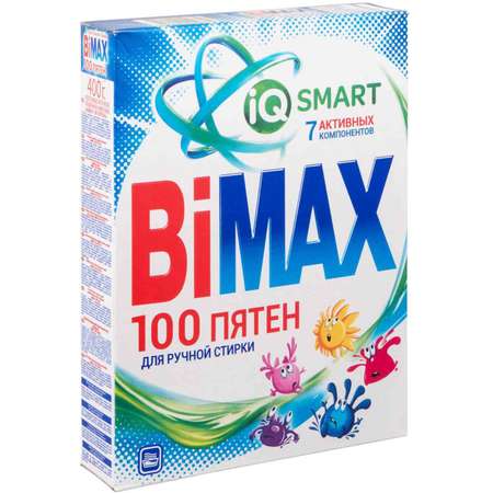 Стиральный порошок BiMax для ручной стирки 100 Пятен 400г