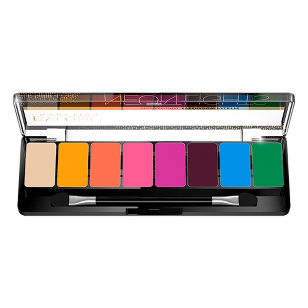 Палетка теней EVELINE Eyeshadow professional palette тон 06 neon lights - фото 4