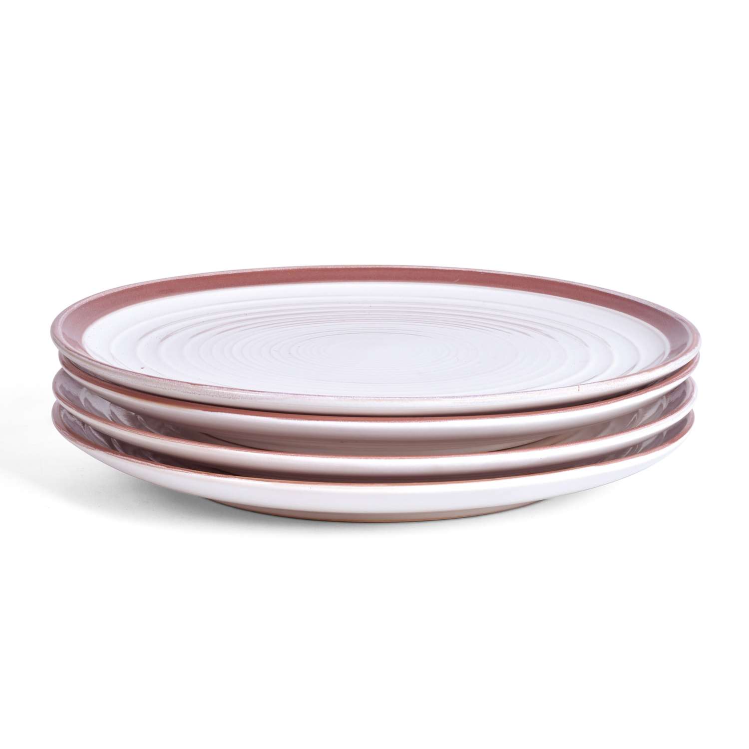 Набор посуды Arya Home Collection White Stoneware тарелки обеденные 26 см 4 шт. - фото 1