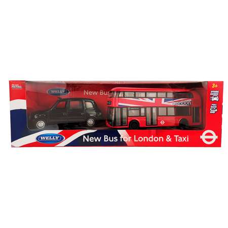 Набор машинок WELLY Лондонские автобус и такси