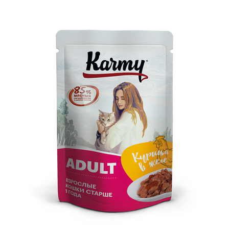 Корм для кошек Karmy 80г курица в желе