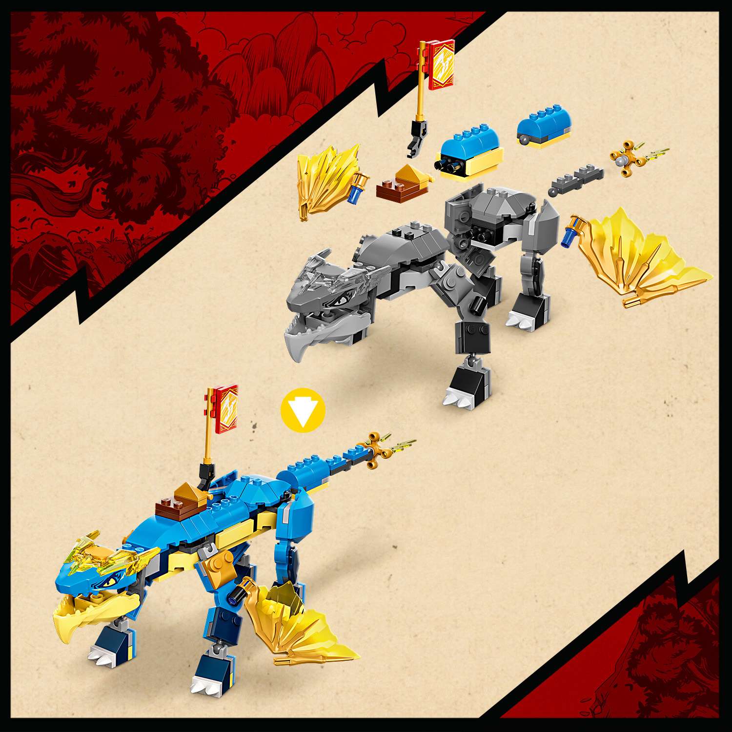 Конструктор LEGO Ninjago Грозовой дракон ЭВО Джея 71760 - фото 4