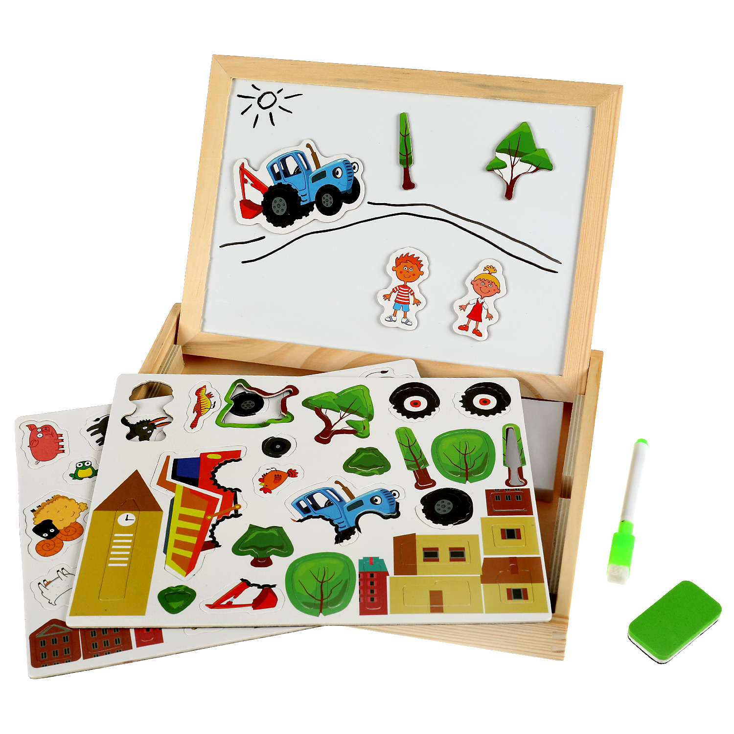Игрушка Буратино Синий трактор Чудо-чемоданчик 341659 - фото 3