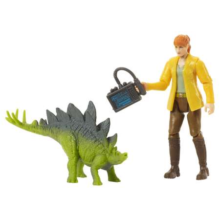 Фигурка Jurassic World базовая Клара и Стегозавр FMM06