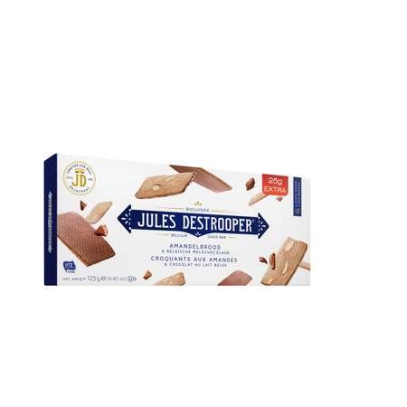Бельгийское печенье Jules Destrooper Amandelbrood Belgische Melkchocolade 125 грамм